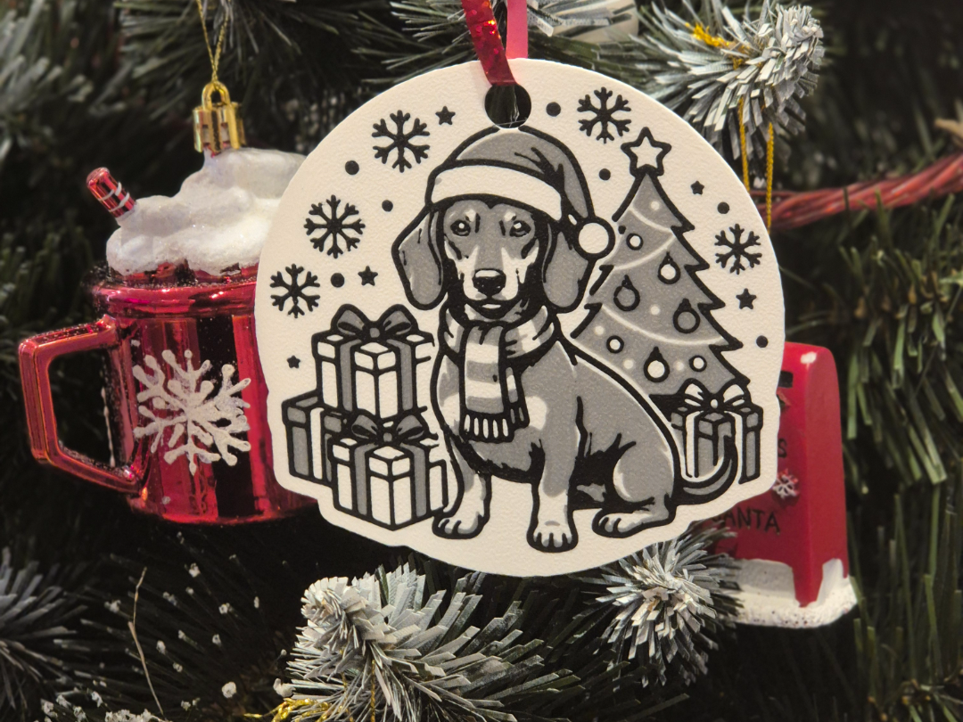 Christmas Dachshund ornament