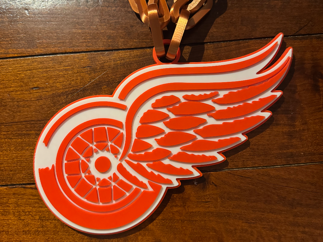 Detroit Red Wings Oversized Necklace Logo