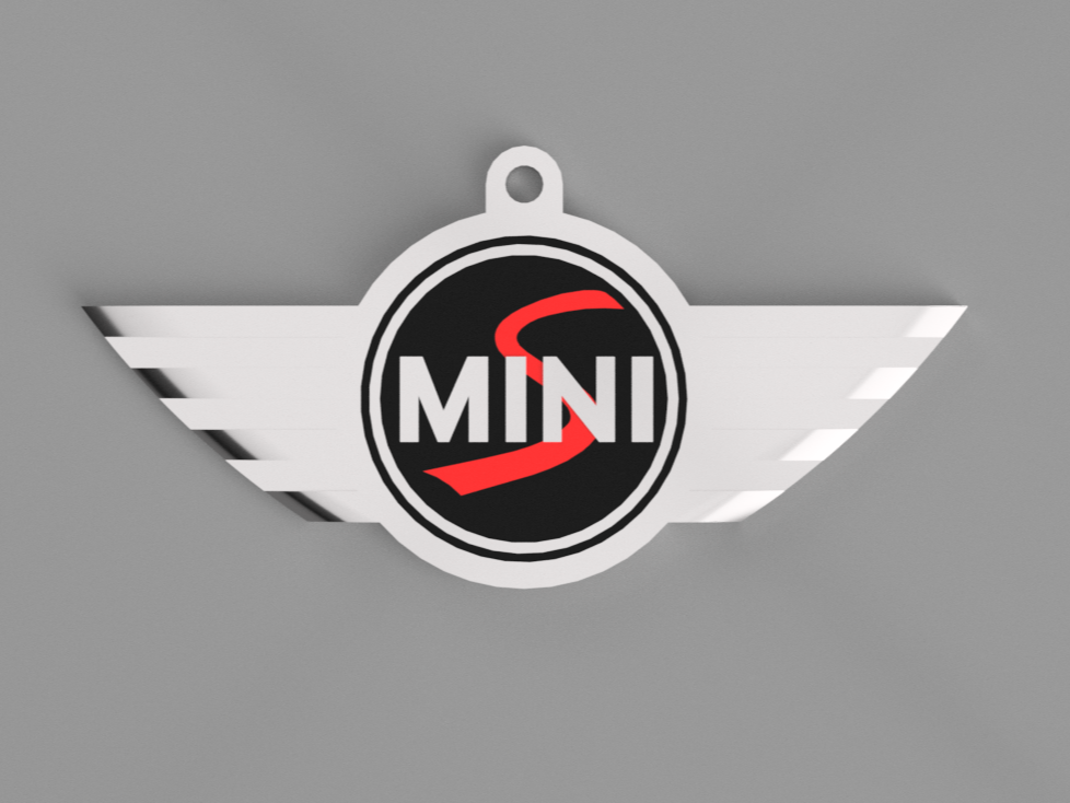 Mini Cooper Emblem Logo S Keychain