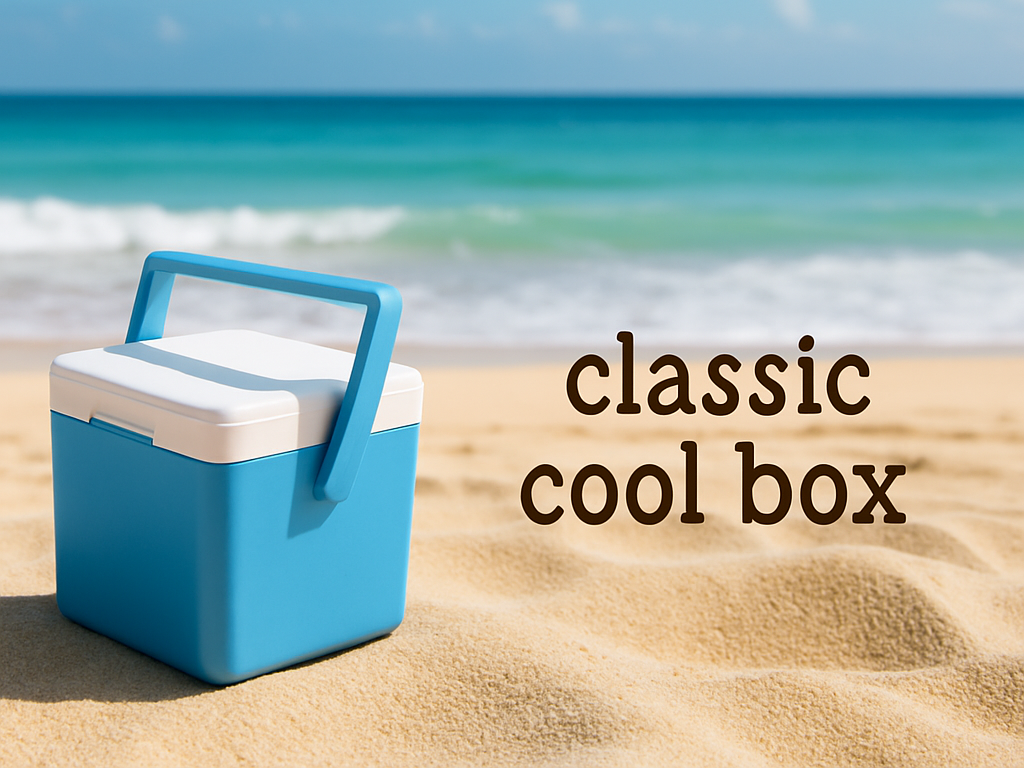 Klassische Kühlbox für den Strand oder Garten