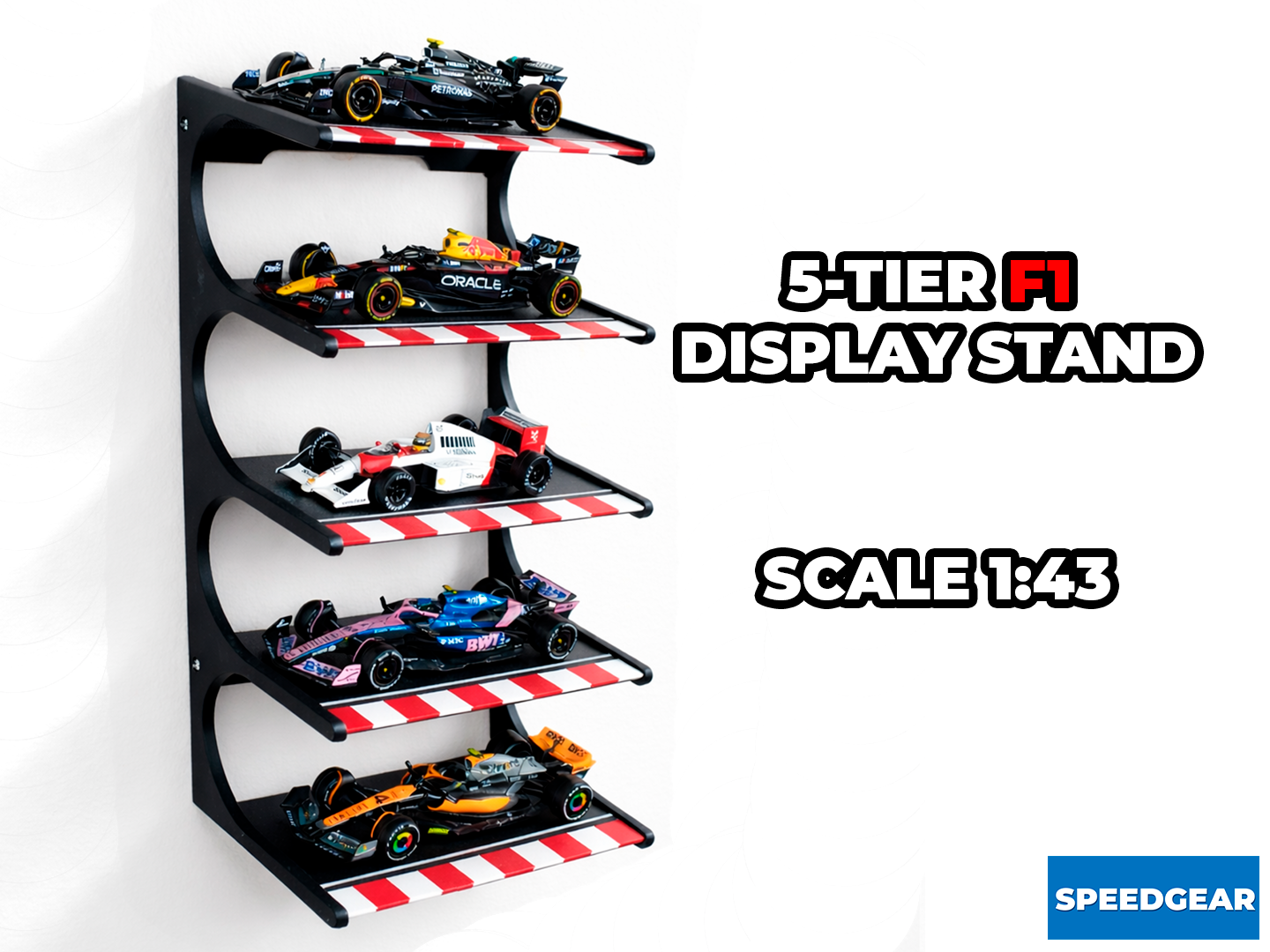 1:43 Scale Model Car Display Stand 5 Tier