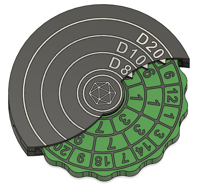 Spinning dice for D&D