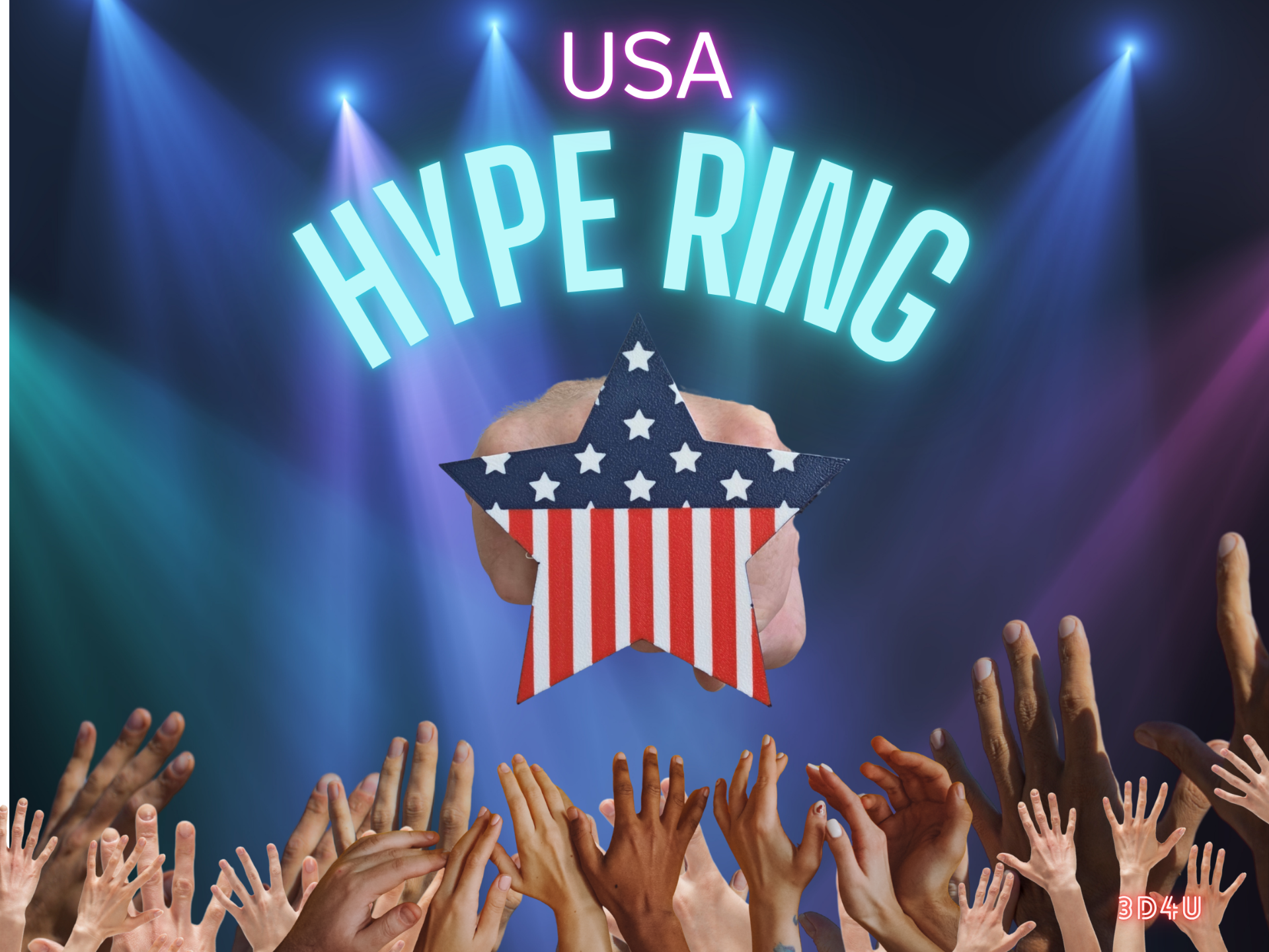 Stars and Stripes Star Hype Ring