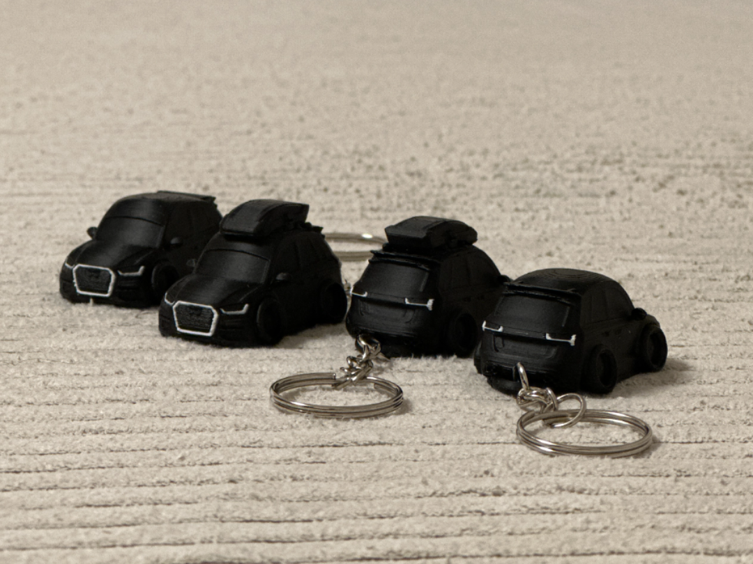 Mini Chibi Kombi mit und ohne Dachbox Keychain