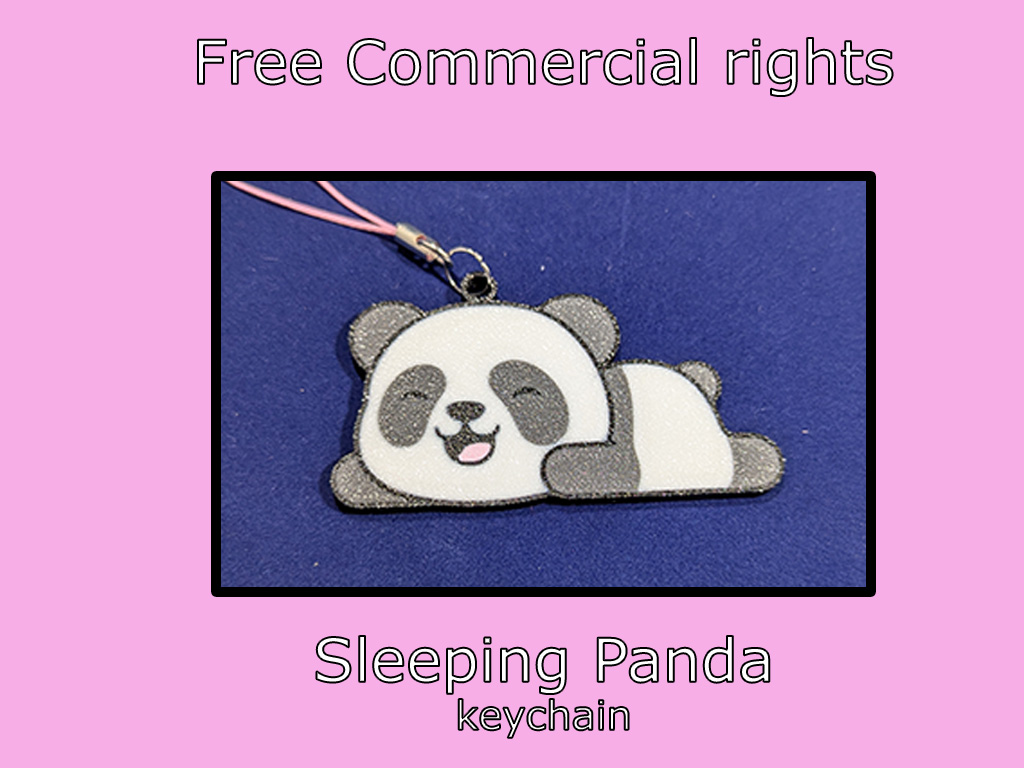 Sleeping Panda keychain - Free Commercial Use