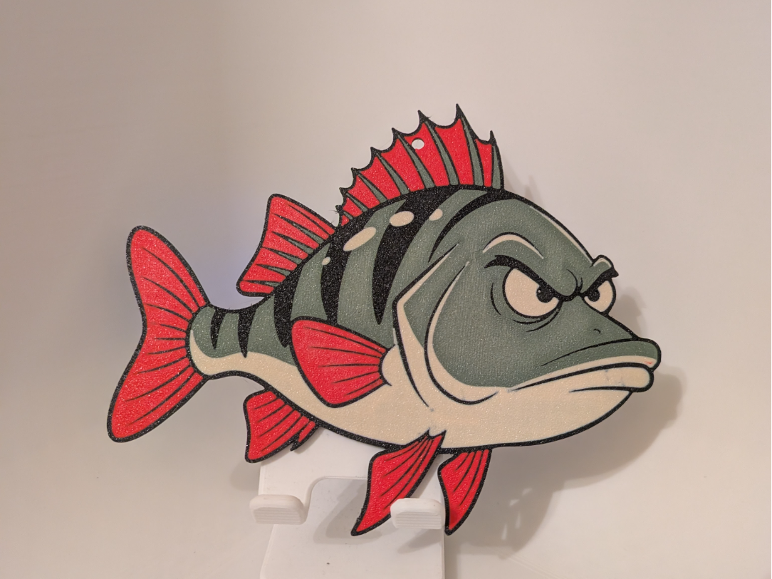 Grimmiger Cartoon Barsch
