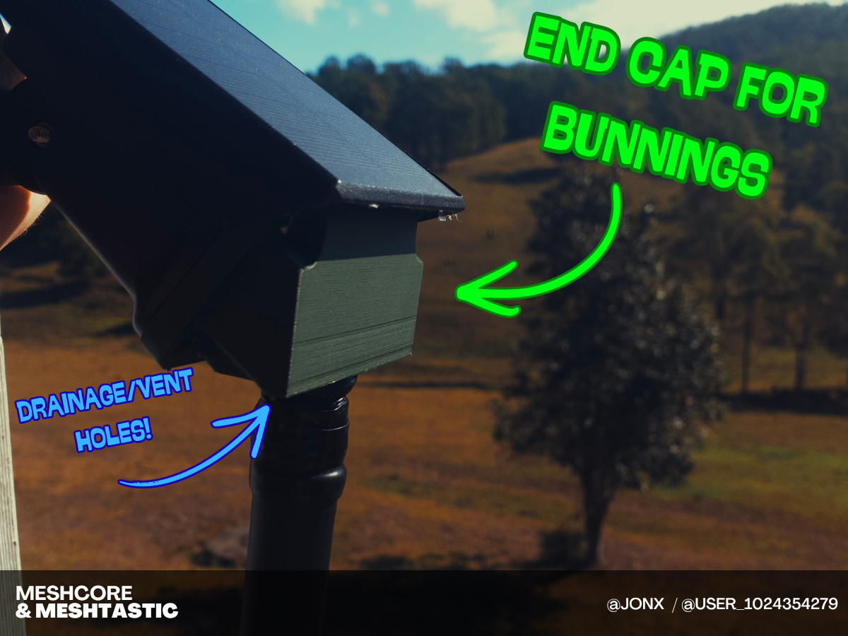Upside-Down End Cap for Bunnings Mesh (Ventilated)
