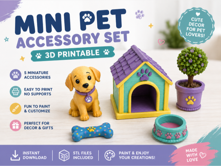 Puppy Care Set – Dollhouse Miniatures