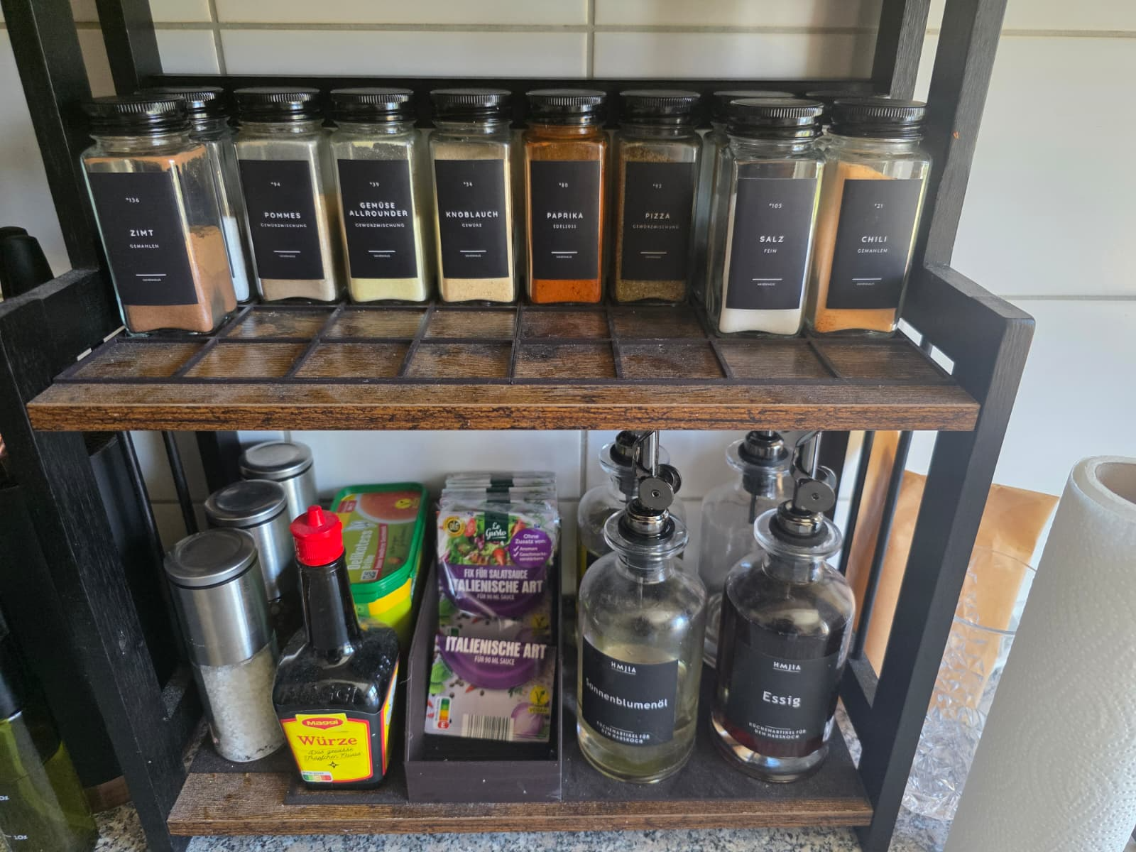 Modular spice rack inlay