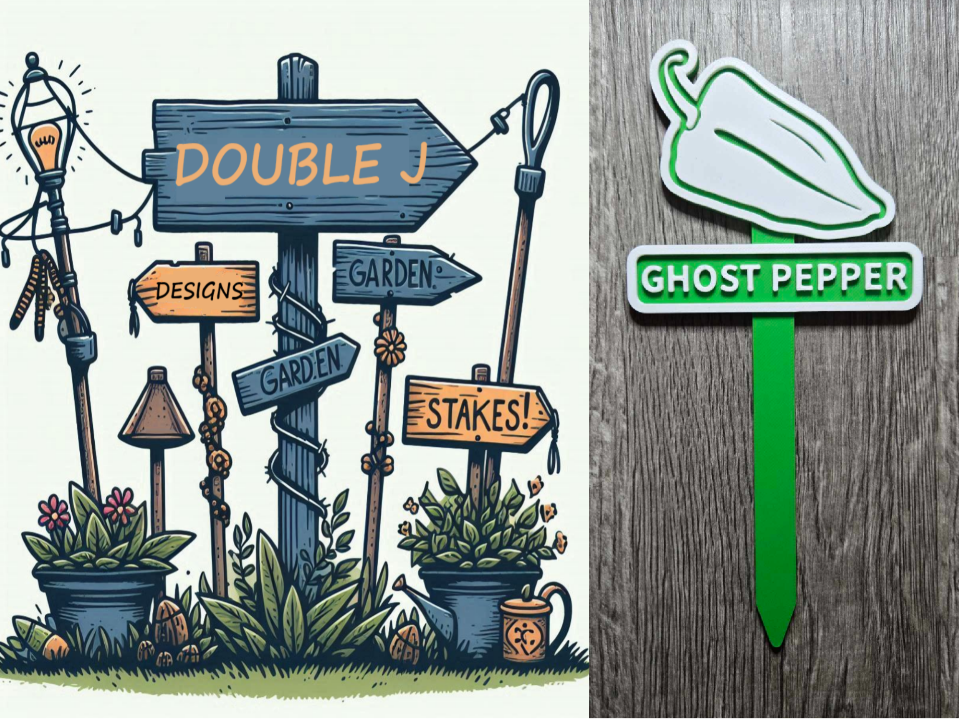 GHOST PEPPER - Garden Stake