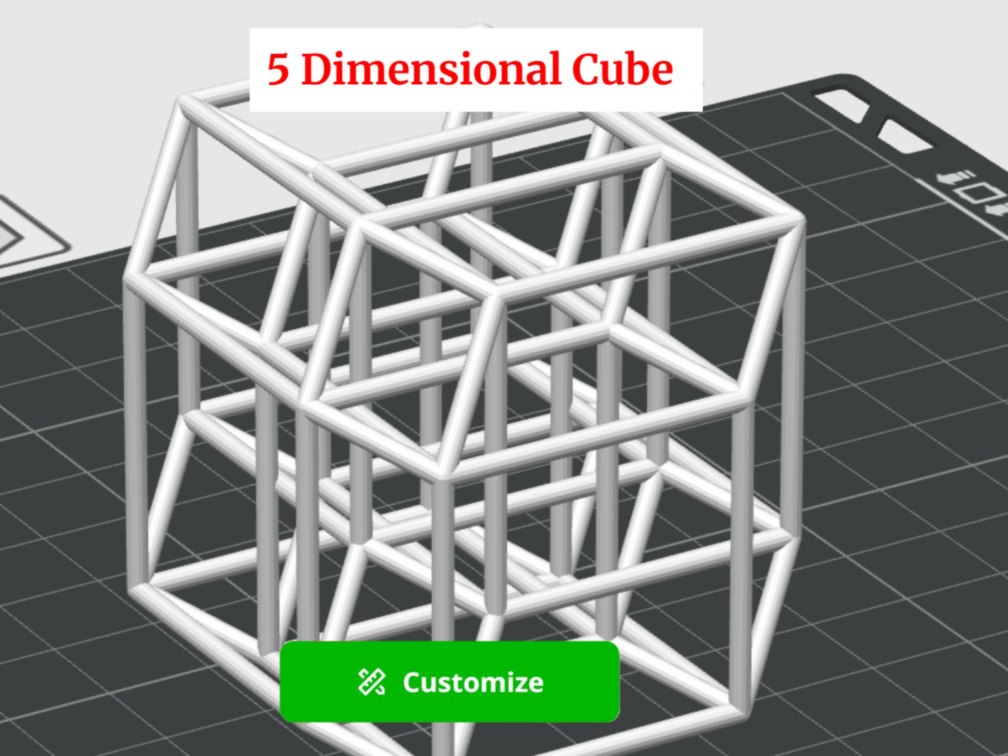 The Penteract - 5D Hypercube Shadow