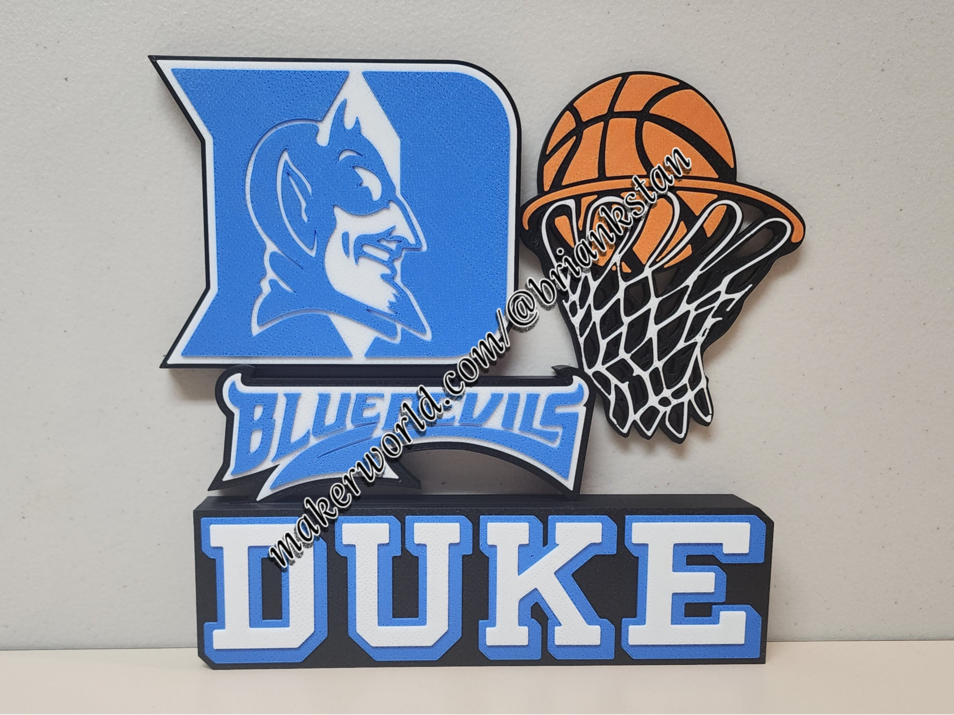 Duke Blue Devils Basketball Desk or Wall Display