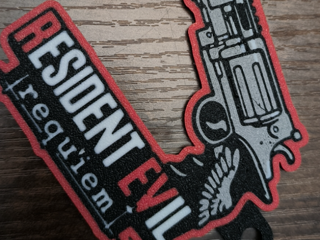 Resident Evil Requiem Leon gun with logo 