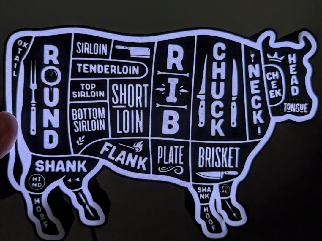 Beef Cut light box