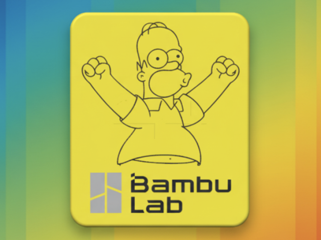 Homer am Druckergriff