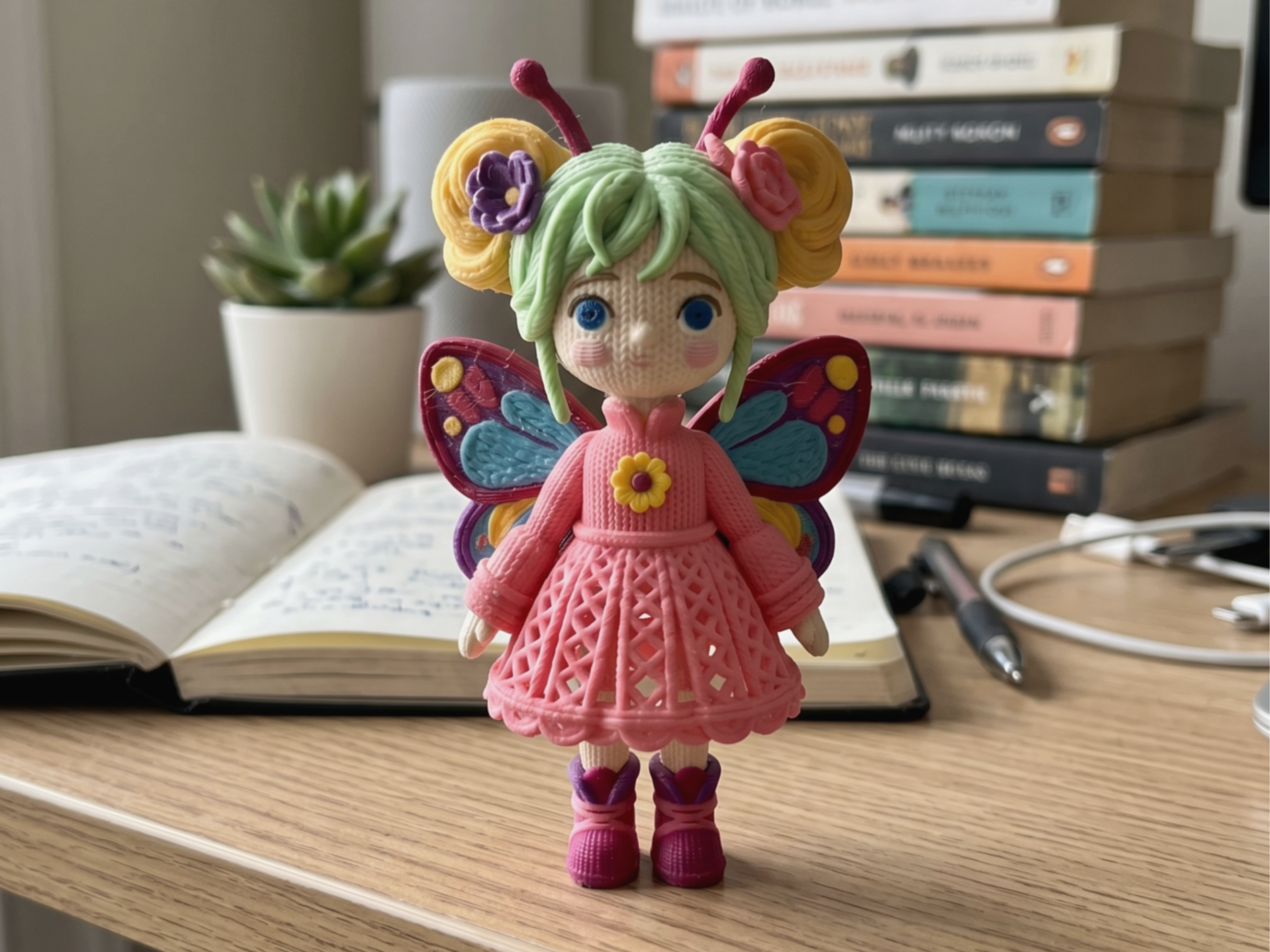 Cute Knitted Butterfly Doll  Fantasy Fairy Doll