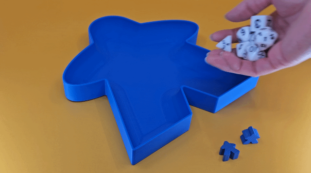 Multi-purpose meeple | dice tray & game room decor