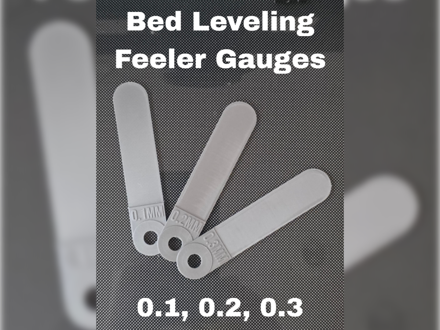 Bed Leveling Feeler Gauges | 3 Heights