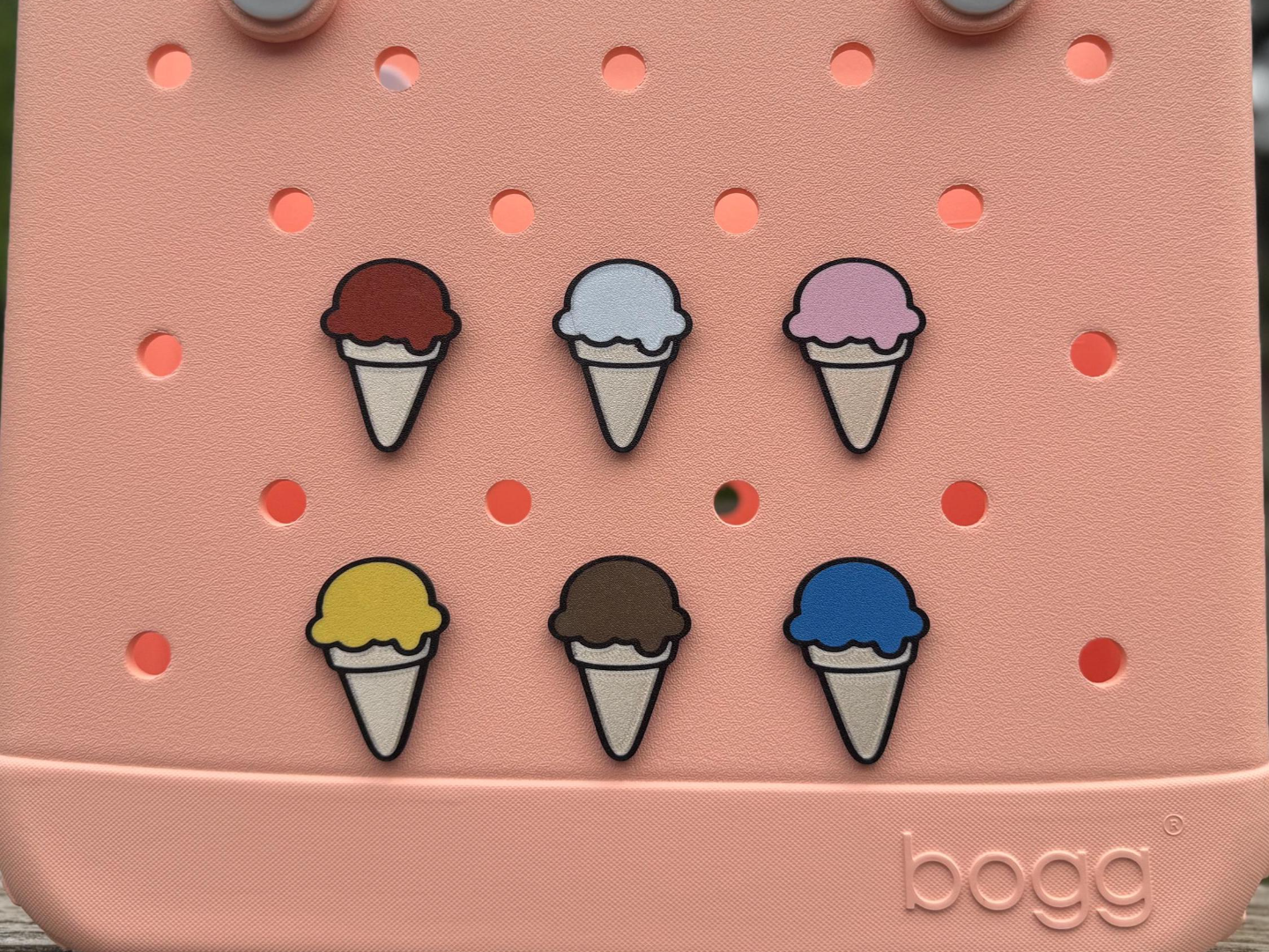 Ice Cream Cone Bogg Bag, GoGo Tote Charms