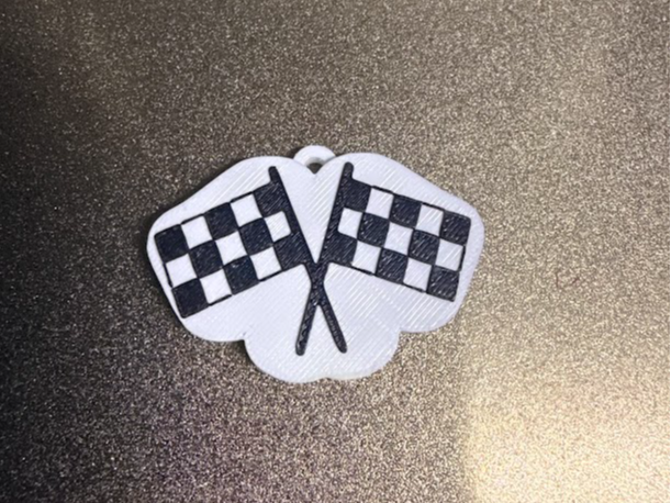 Checkered Flag Soda Tab Opener/lLid