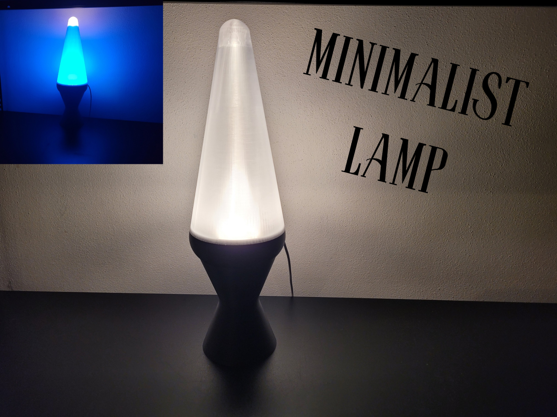 Lampada minimalista in stile "lava lamp"