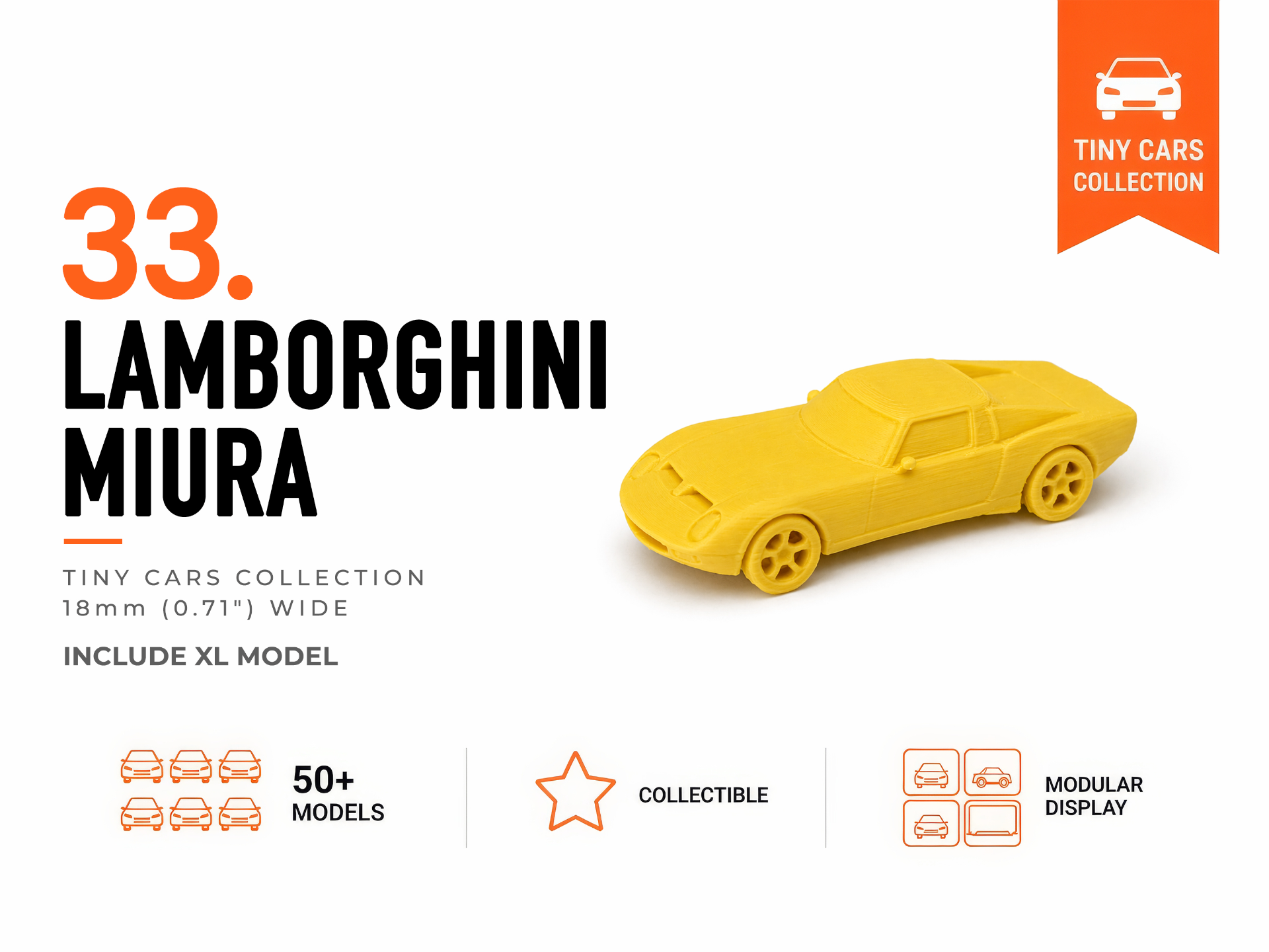 Tiny Lamborghini Miura - Mini Cars Series