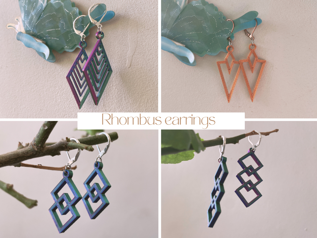 Rhombus Style Earrings
