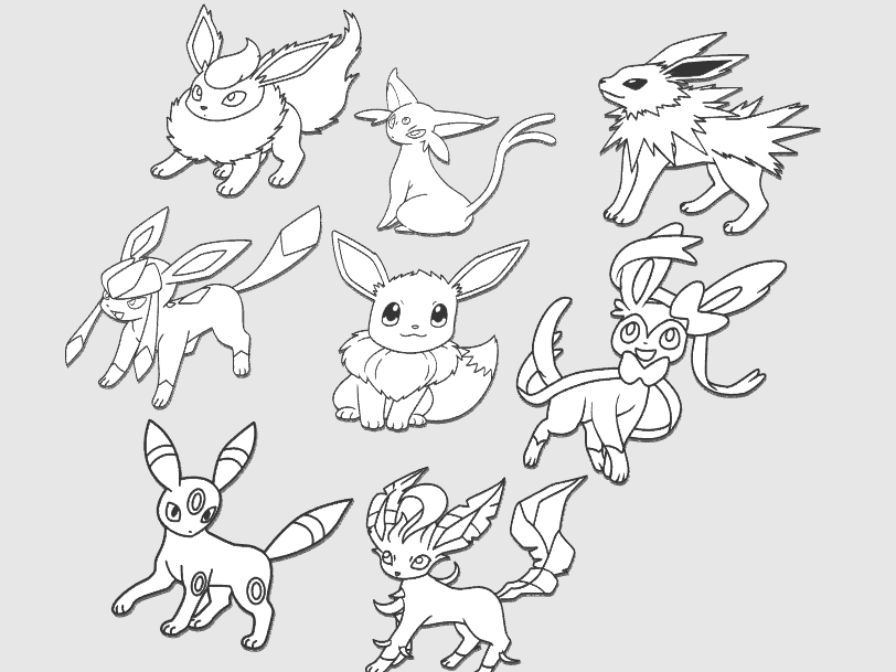 coloriage eeveelution