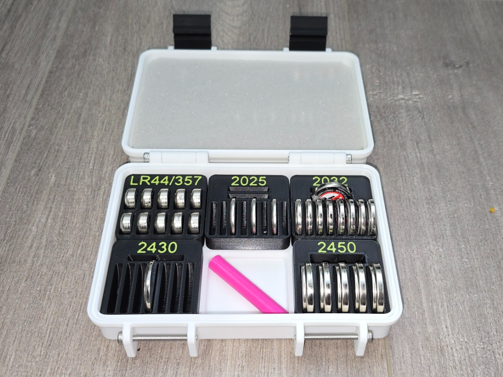 Gridfinity Coin Battery Storage Box