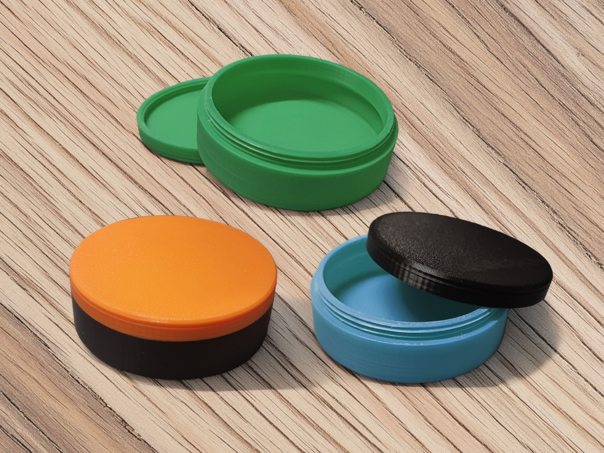 Hockey Puck Sized Storage Container - Jar With Lid
