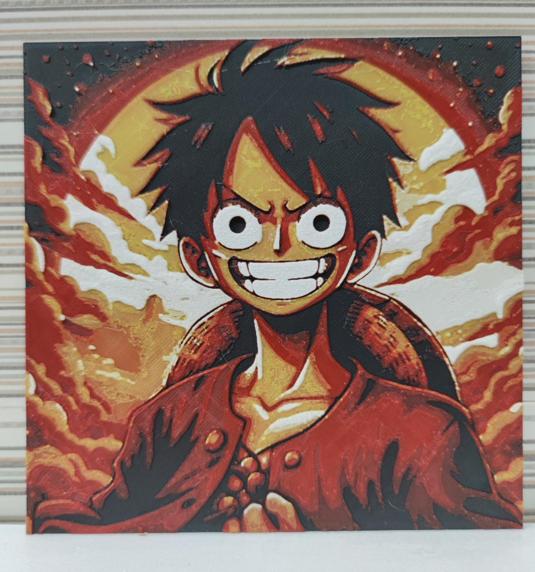 Hueforge Luffy and the sunset