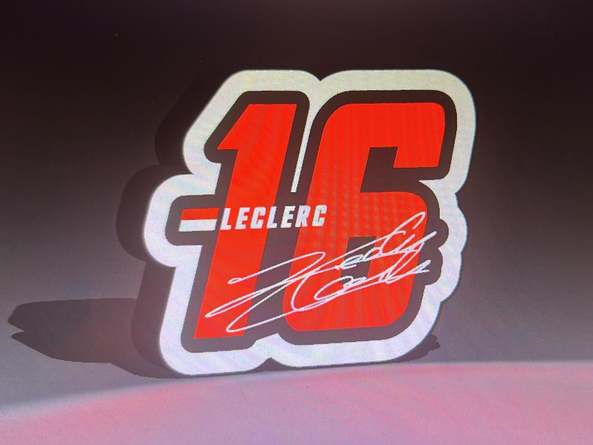 Charles Leclerc Formula 1 driver lamp Ferrari