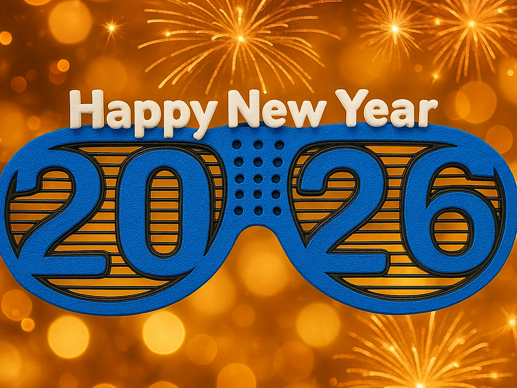 Clip-On 2026 New Year for Glasses Wearers