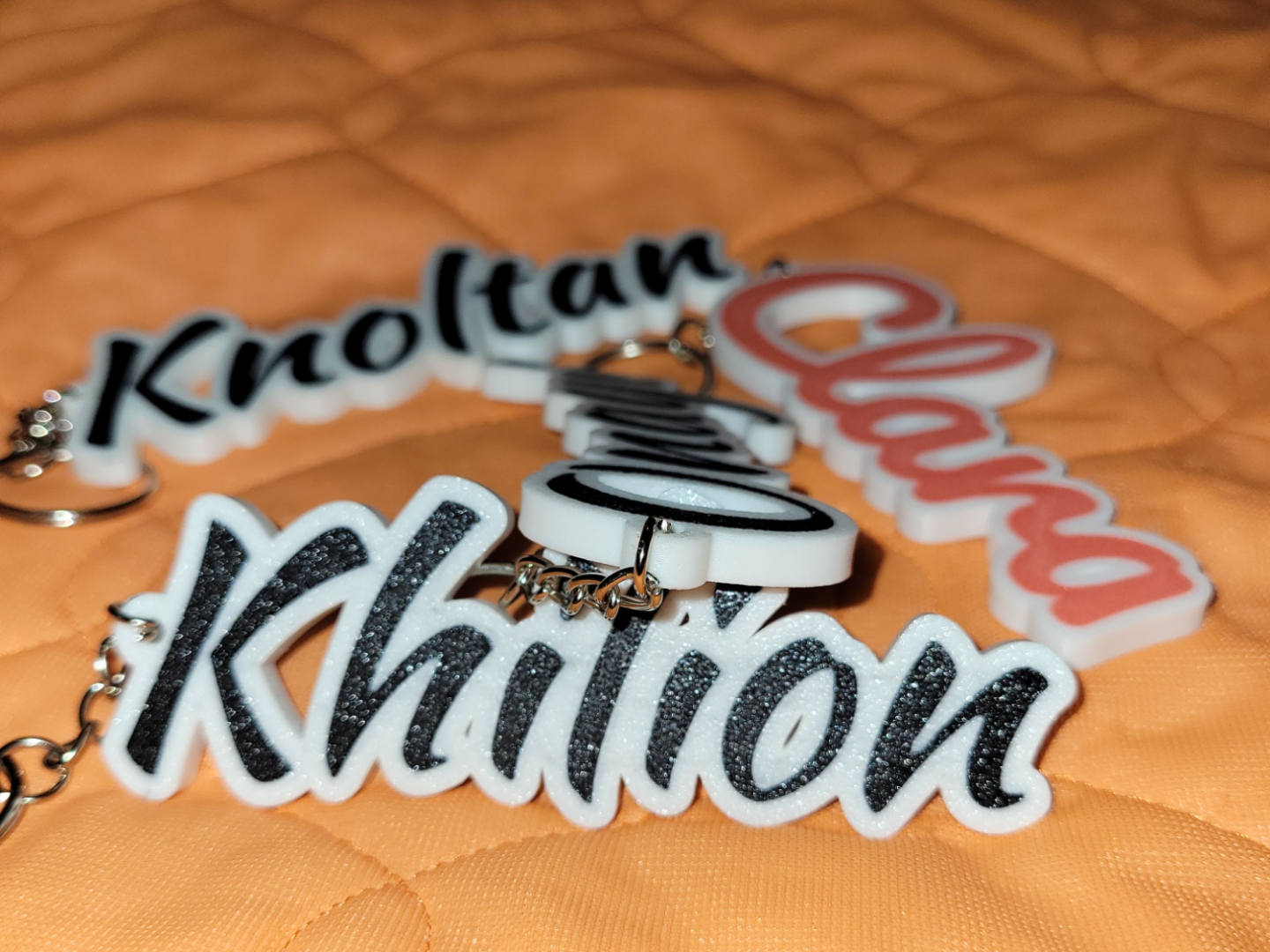 Parametric Customizable Name  Keychain