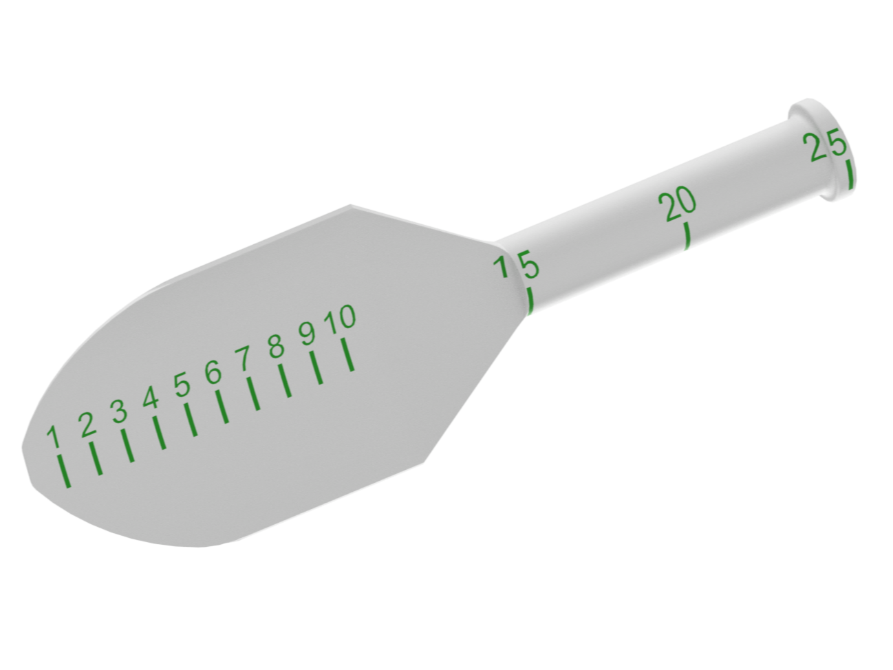Hand trowel with ruler
