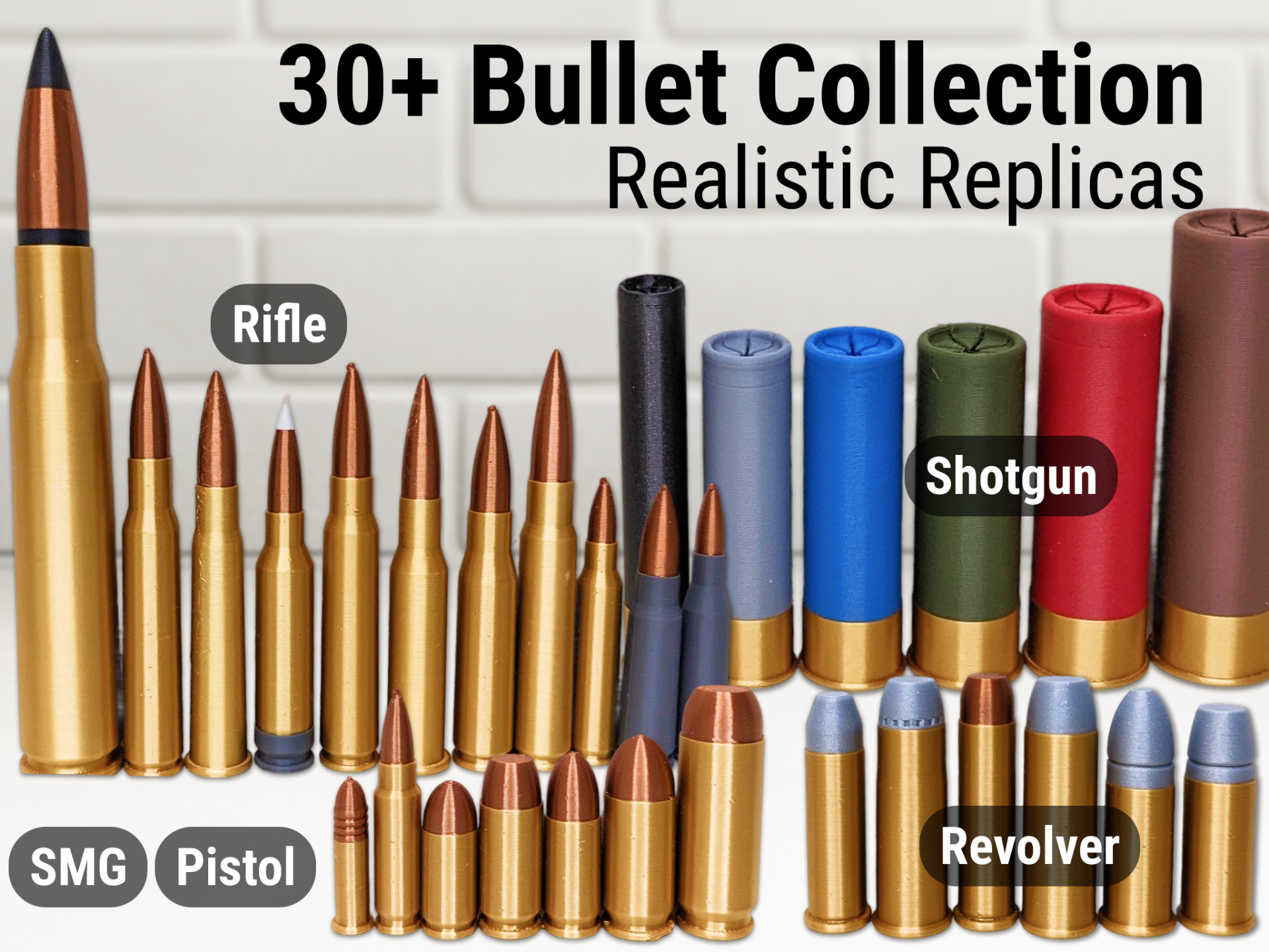 30+ Realistic Bullet Replica Collection