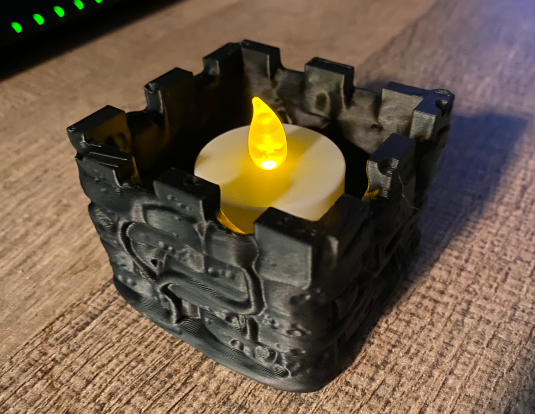 Overgrown Castle tealight candle holder
