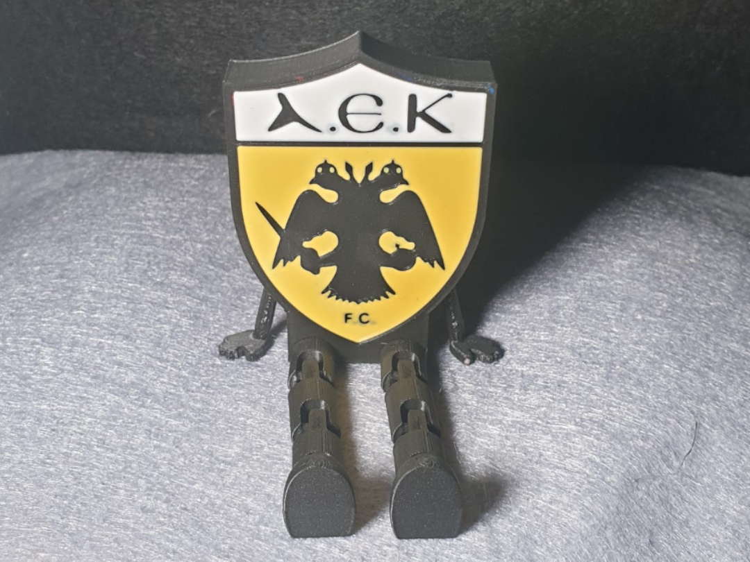 AEK FC shield with flexi legs