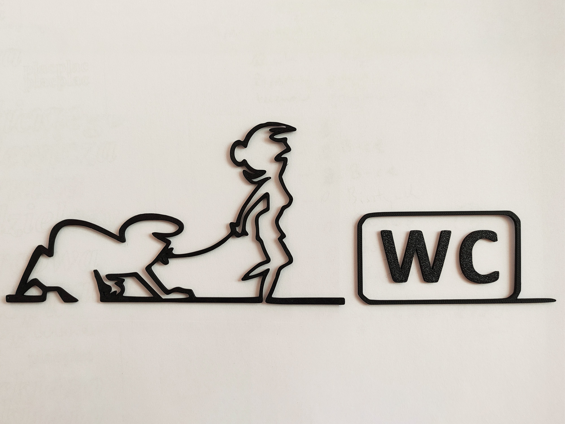 WC door hanger from cartoon "La Linea" Balum Balum