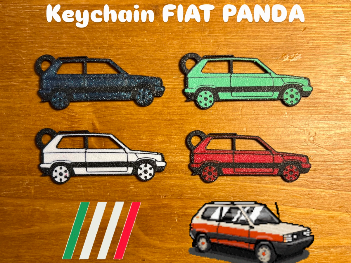 KEYCHAIN FIAT PANDA ANNI 90
