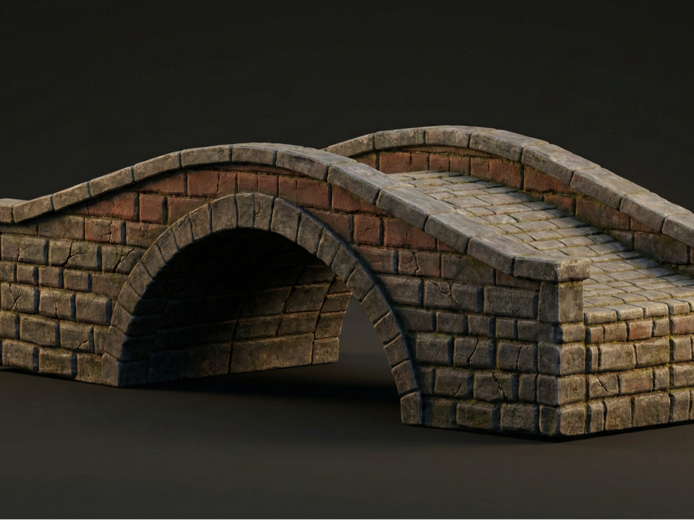 Ancient Stone Arch Bridge - Tabletop Terrain