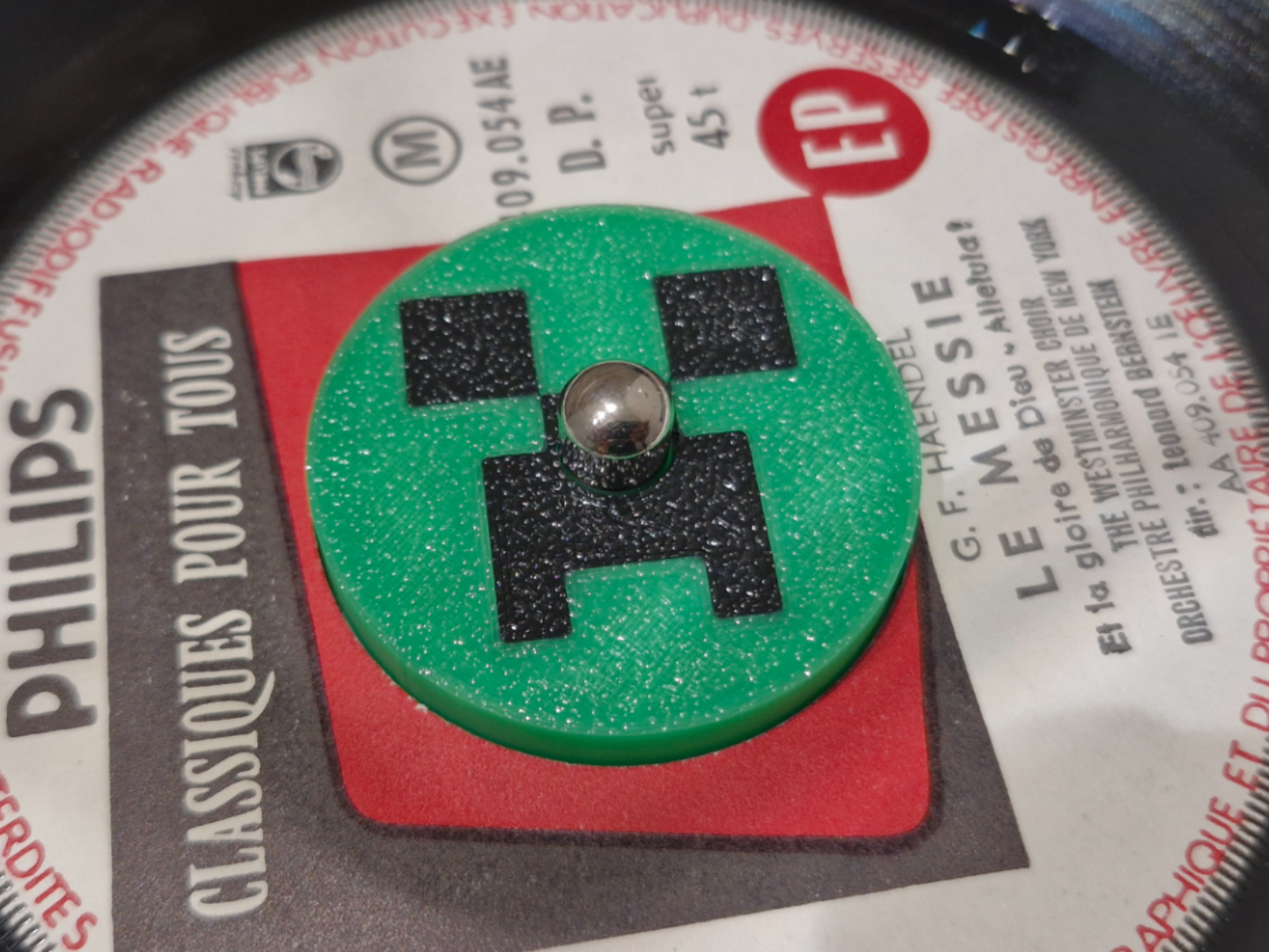 Vinyl Adapter 45 RPM (7") Minecraft Creeper