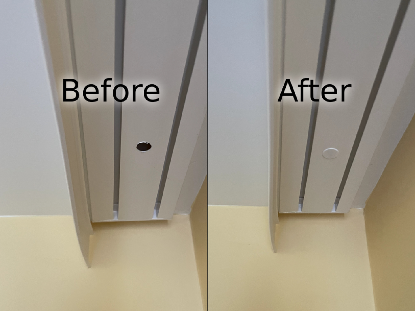 GARDINIA Two-channel PVC cornice rail cap