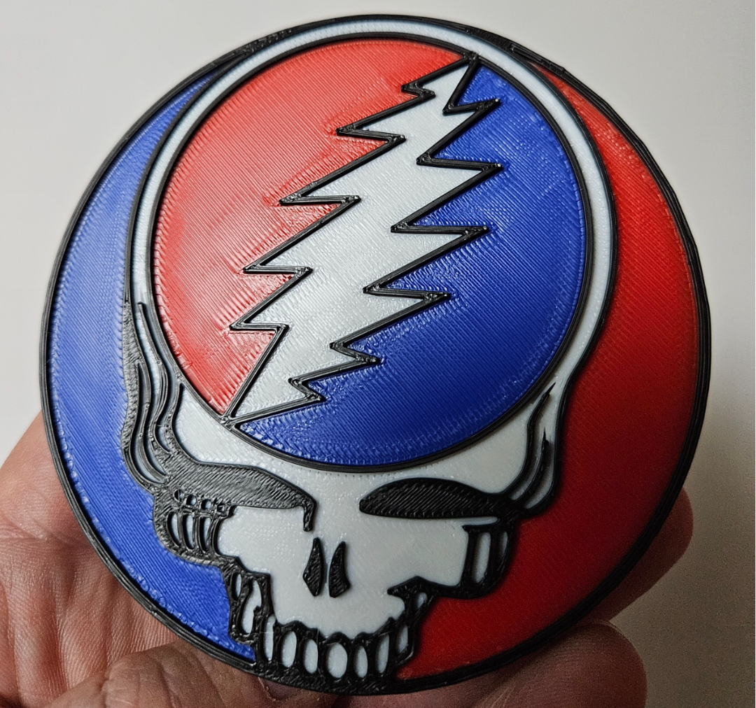Grateful Dead "Stealie" Coaster with raised black
