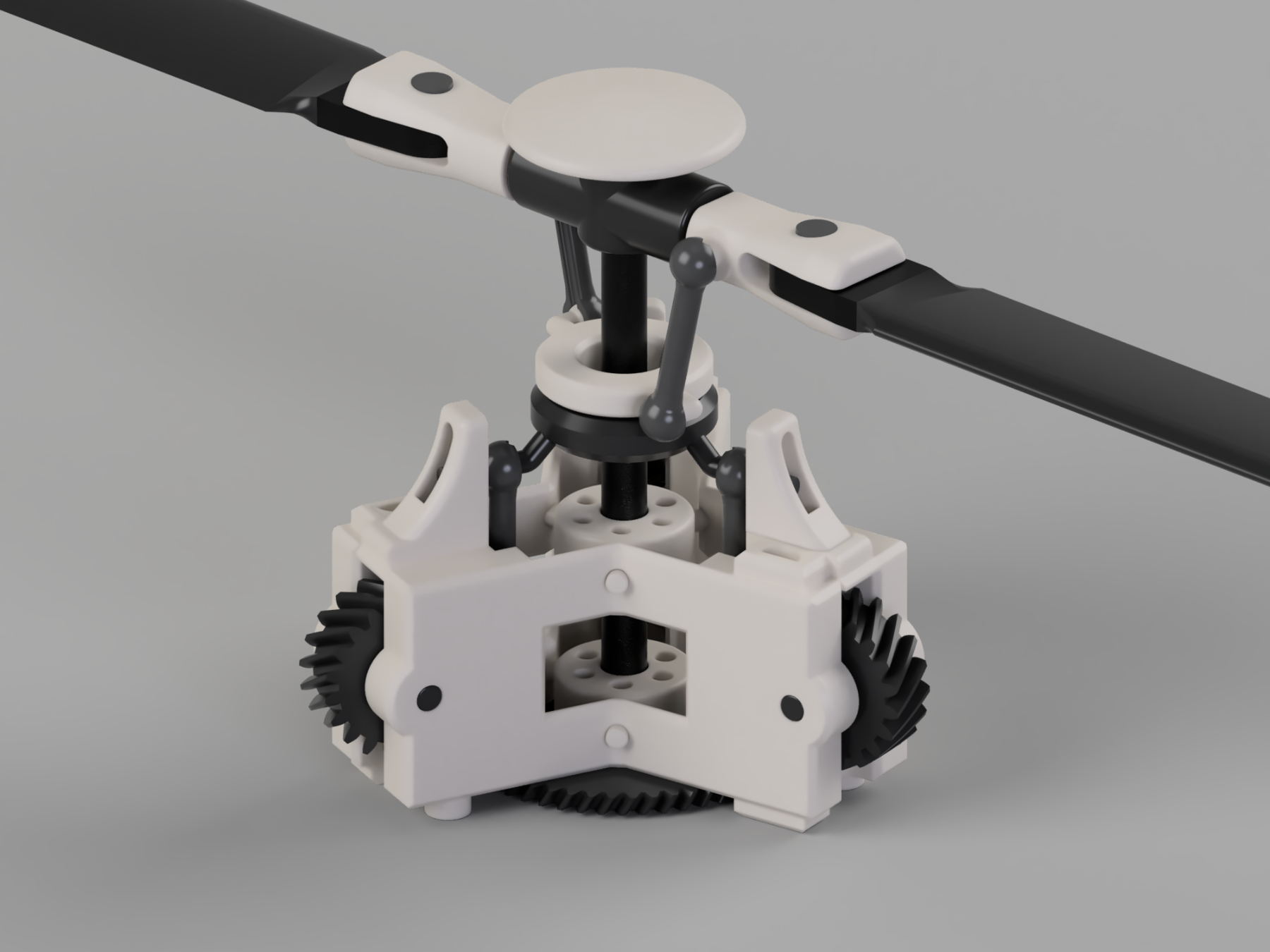Modular Helicopter Rotor with Swash Plate