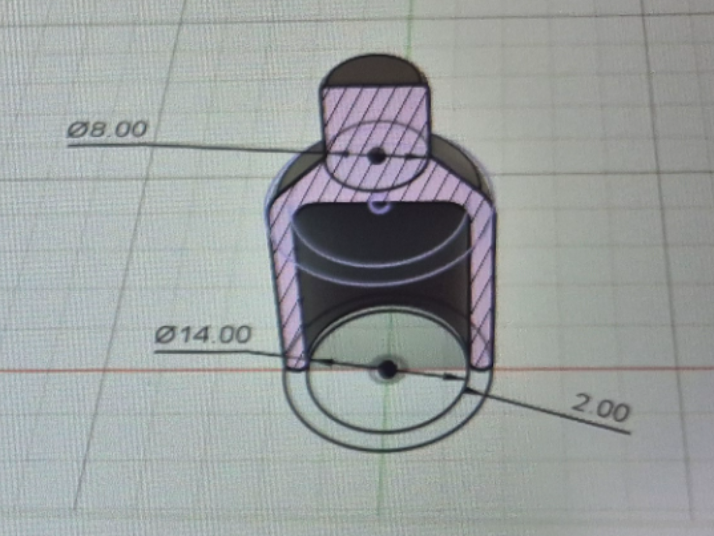 Adapter für Kugellager 608Z