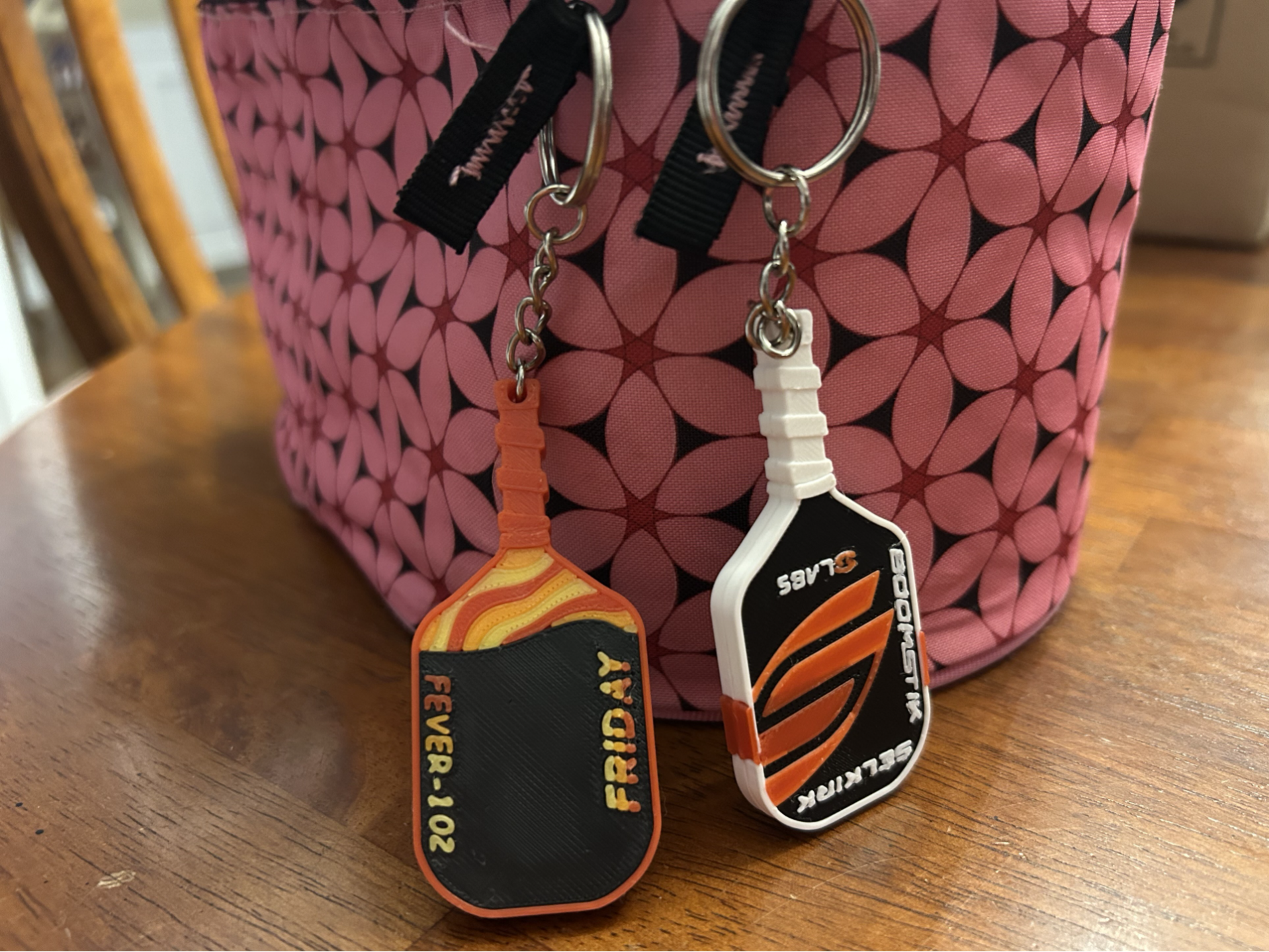 Pickleball Paddle Keychains Boomstick & Fever