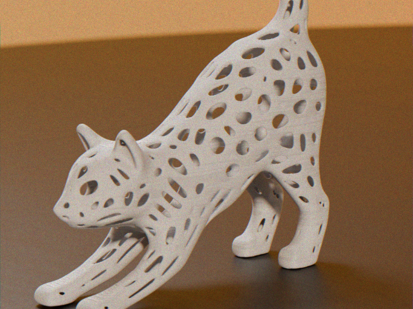 The Stretch | Voronoi Minimalist Cat