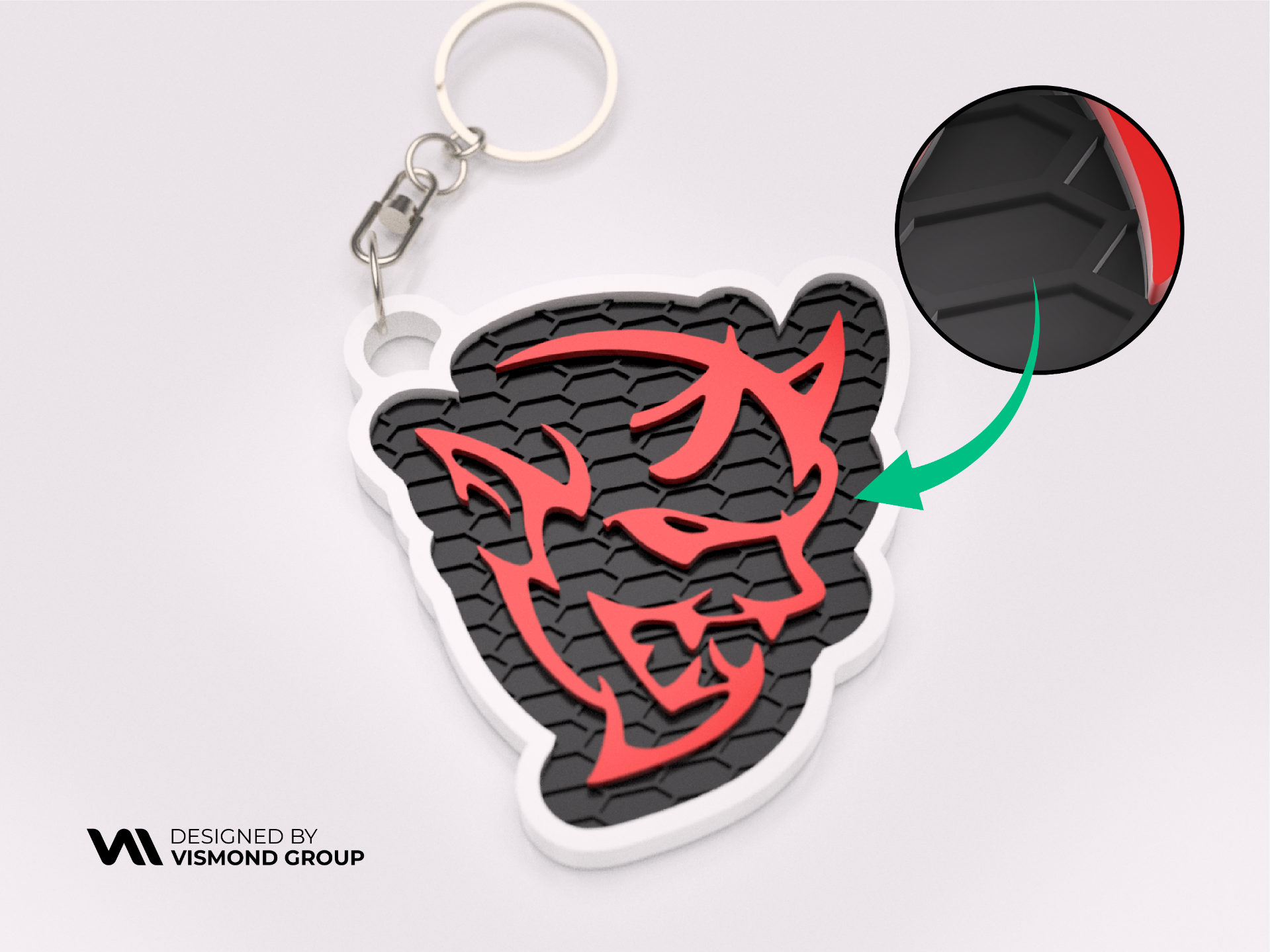 Dodge Demon Keychain