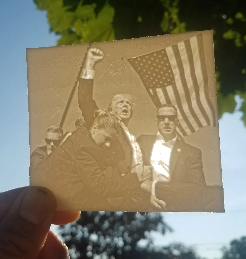 Trump Assassination Attempt Lithophane
